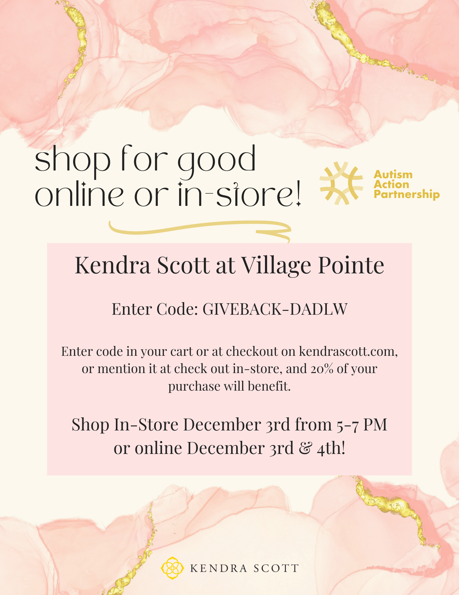 Kendra Scott Fundraising Event Autism Action Partnership